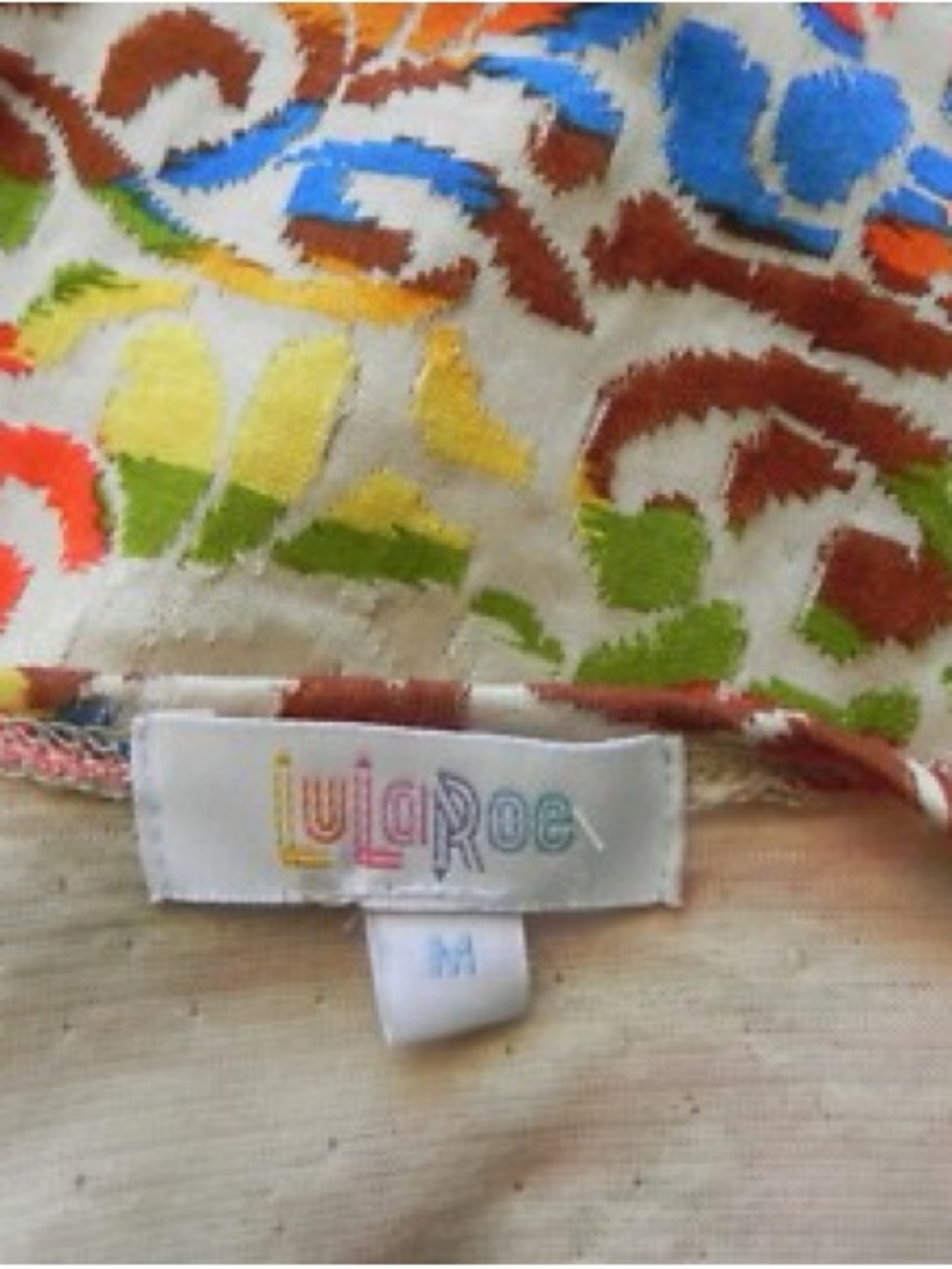 LuLaRoe Multicolor Open Front Cardigan Duster - Size M - Picture 5 of 6